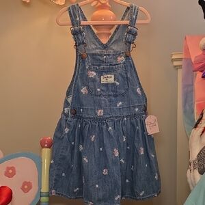 OshKosh B'gosh Floral Blue Kids Overalls